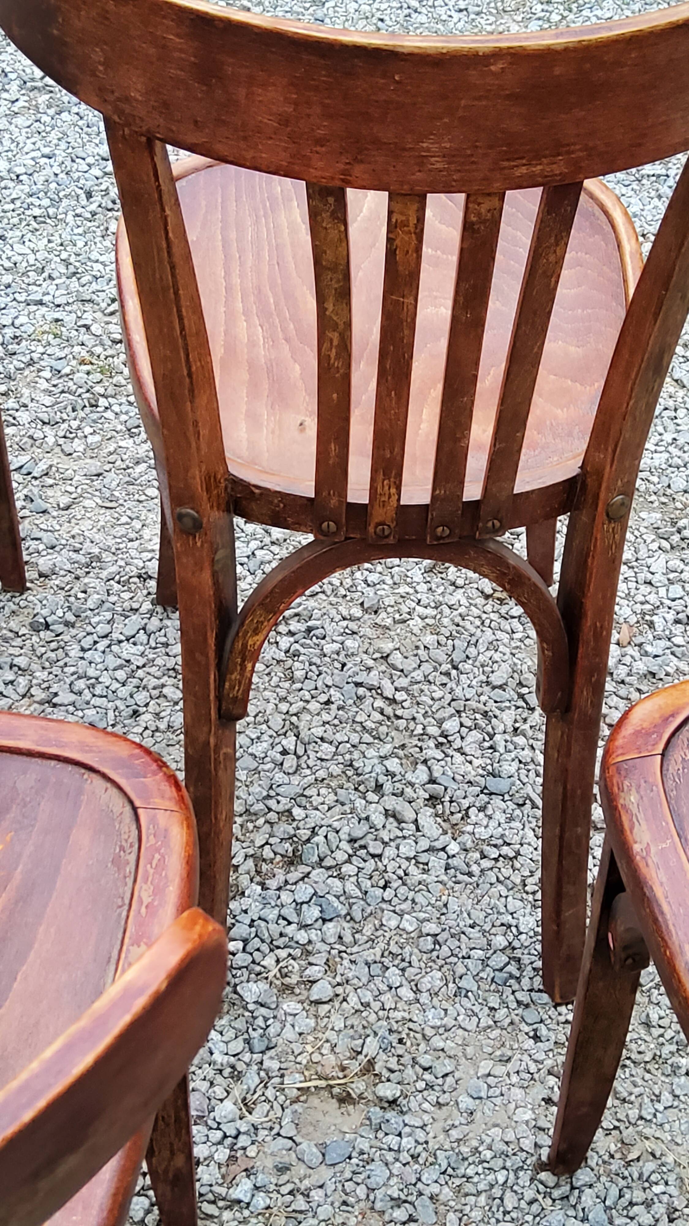 Set of 5 Stella bistro chairs from the 50s