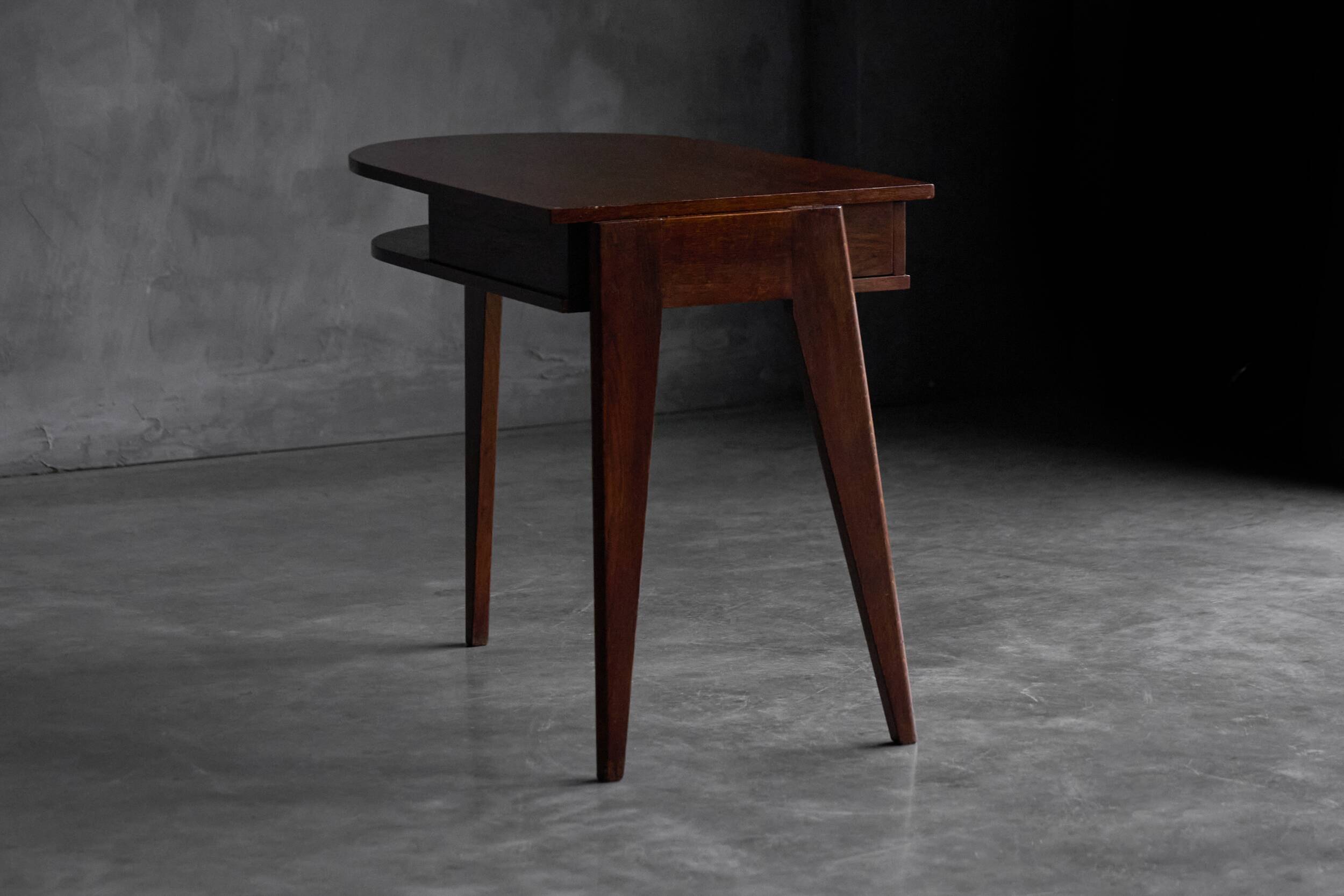 Tripod desk by Jacques Adnet, France, 1950s