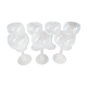 Set of 7 wine glasses drinking crystal balloon chiseled foot hemmed