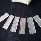 Set of 6 knife holders in Plexiglass Art Deco Style