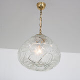 1970s pressed glass hanging lamp