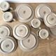 Service of 4 RUIJA Arabia Finland tea cups 70s, vintage ceramic cups