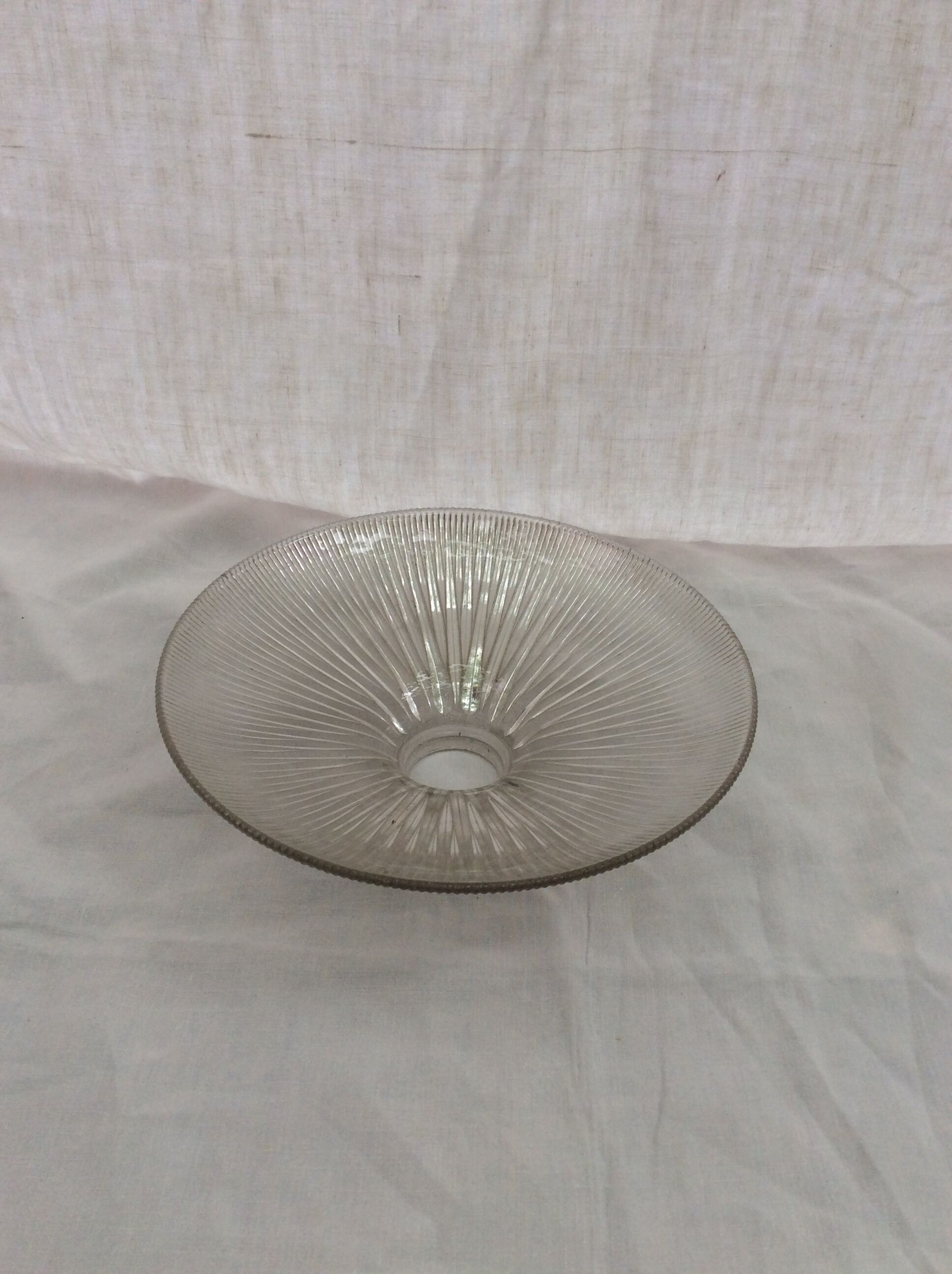 Old holophane glass lampshade