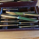 Box 24 silver metal knives, Ravinet Denfert