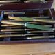 Box 24 silver metal knives, Ravinet Denfert