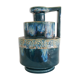 Vase vintage à étages aux émaux bleus