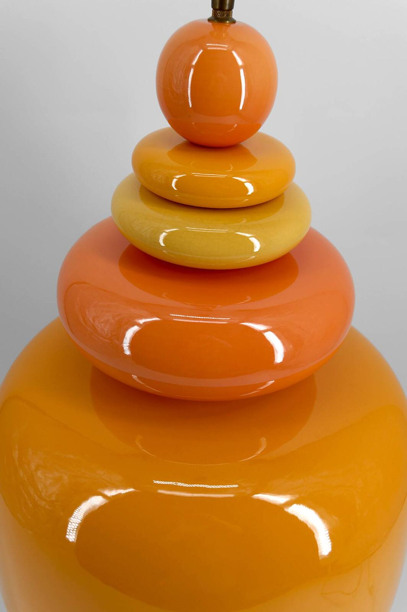 Important "Galets" ceramic lamp – Maison François Chatain, circa 1980