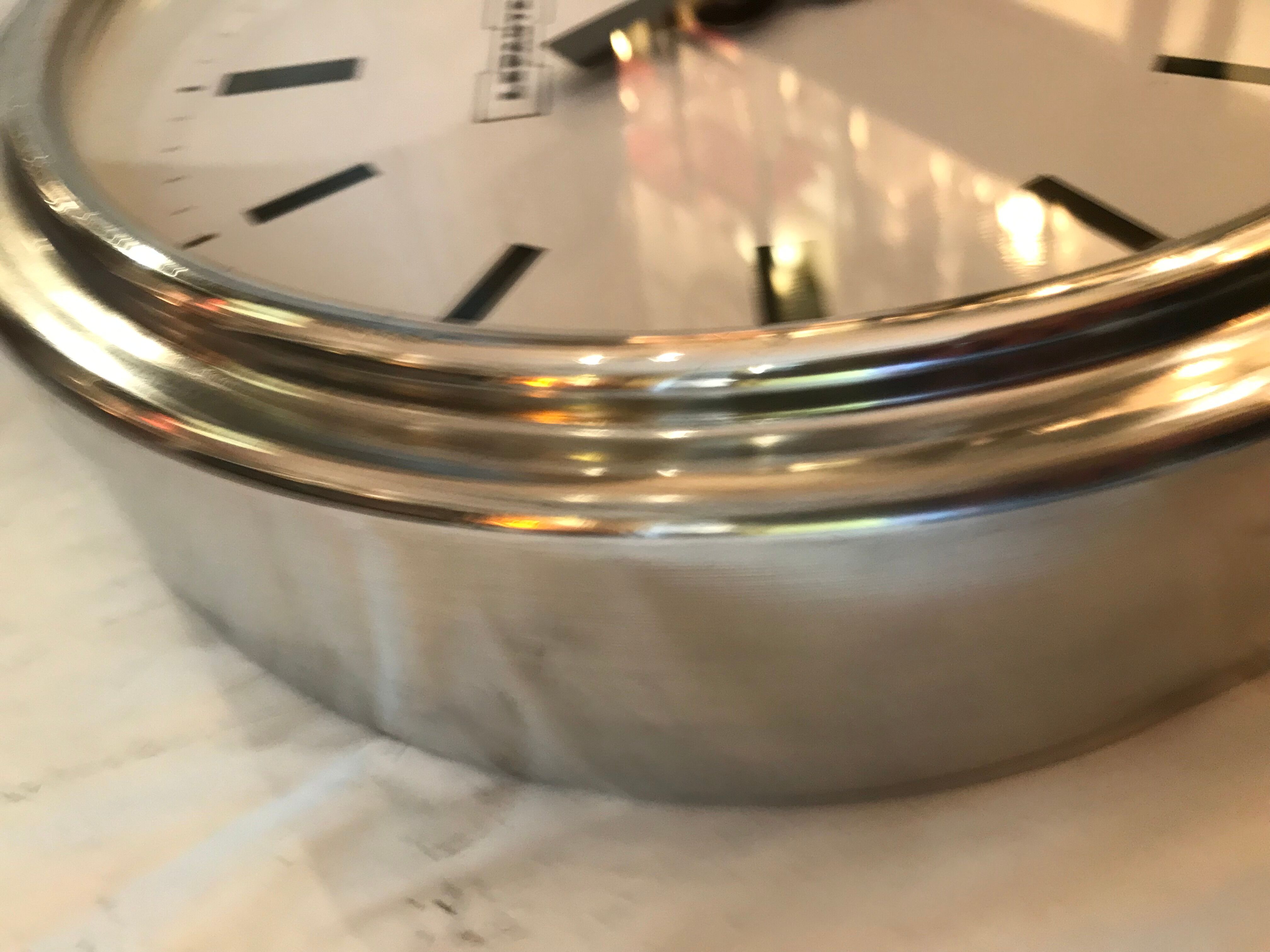 Industrial clock lepaute polished edges rounded 31 cm