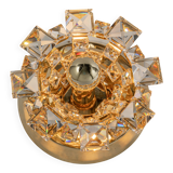 Pair of wall sconces in gilded crystal by Palwa, Germany, 1960s.