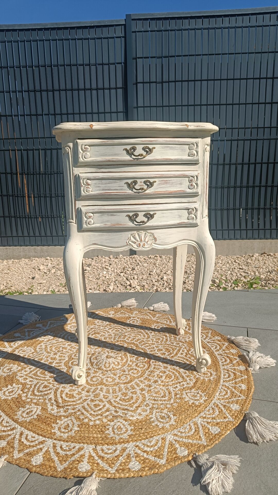 Louis XV bedside table with patina