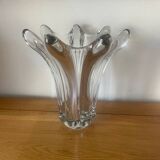Large crystal vase.