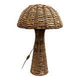 Vintage rattan tropical floor lamp