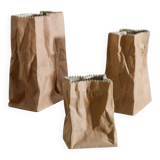 Set of Three Finnish Mid Century Tapio Wirkkala "Paper Bag" Vases, 1970s