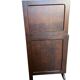 Armoire vitrine en bois vintage avec accent art déco
