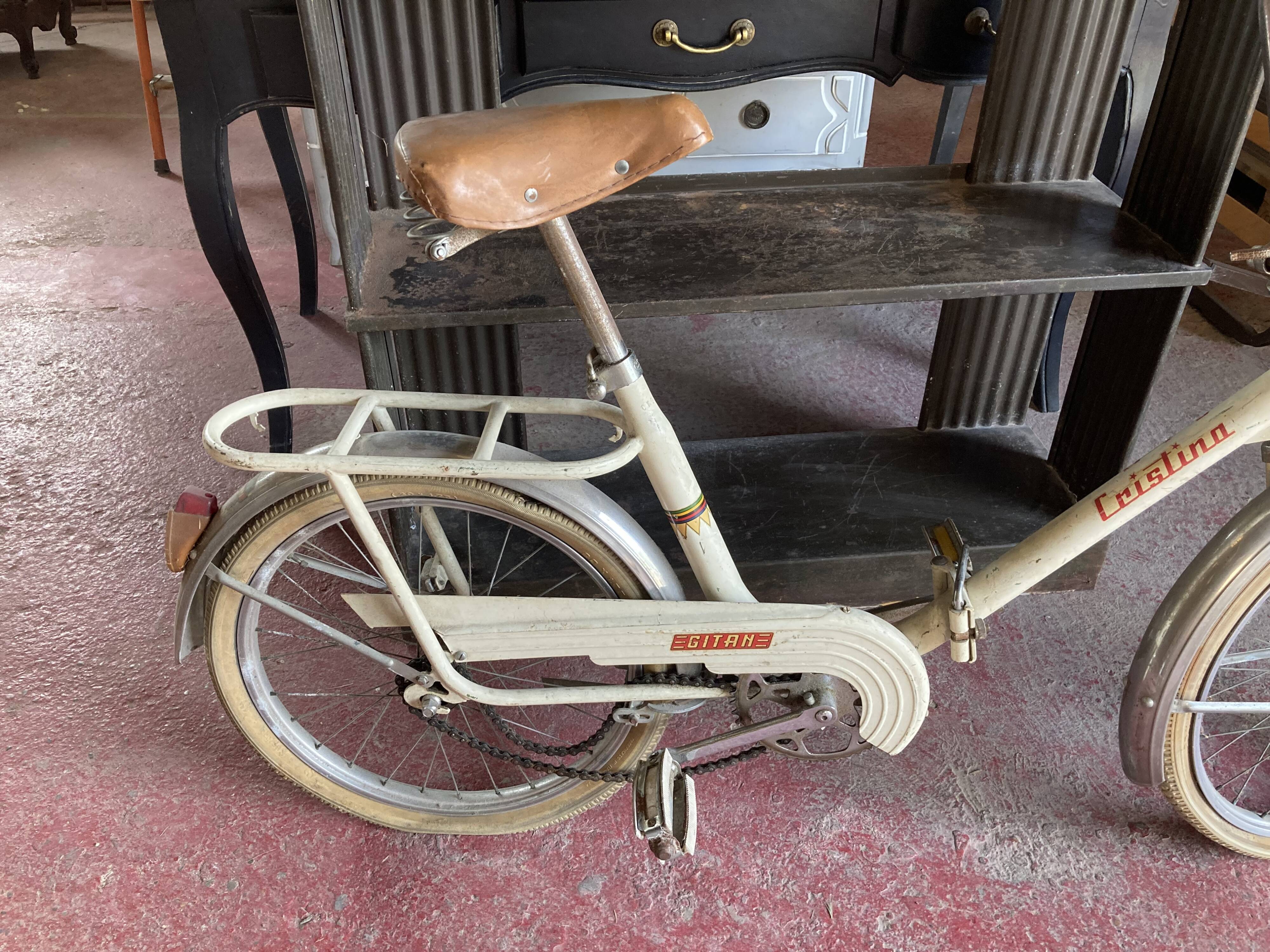 Foldable children's bike cicli motorcycle gypsy white vintage years 70