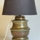 Chic brass lamp and vintage fabric