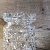 Cut and bevelled crystal vase, vintage