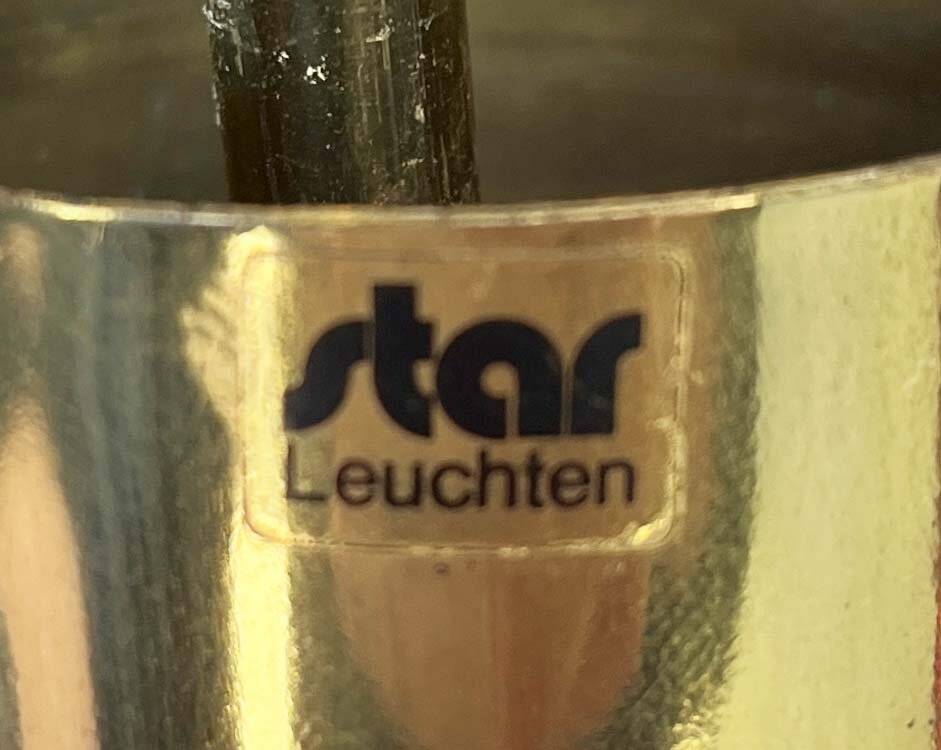 German vintage brass chandelier by Star Leuchten, 1970s.