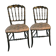 Paire de chaises en bois laqué noir époque Napoléon III