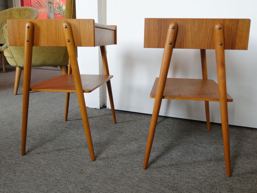 Pair of bedside teak Carlström & Co Møbelfabrik AB 1960