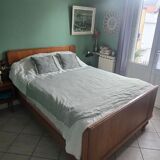 Solid oak bed from the 1960s