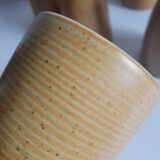 Set of 6 stoneware mazagrans CNP gres village France vintage