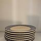 Blue Vichy dessert plates