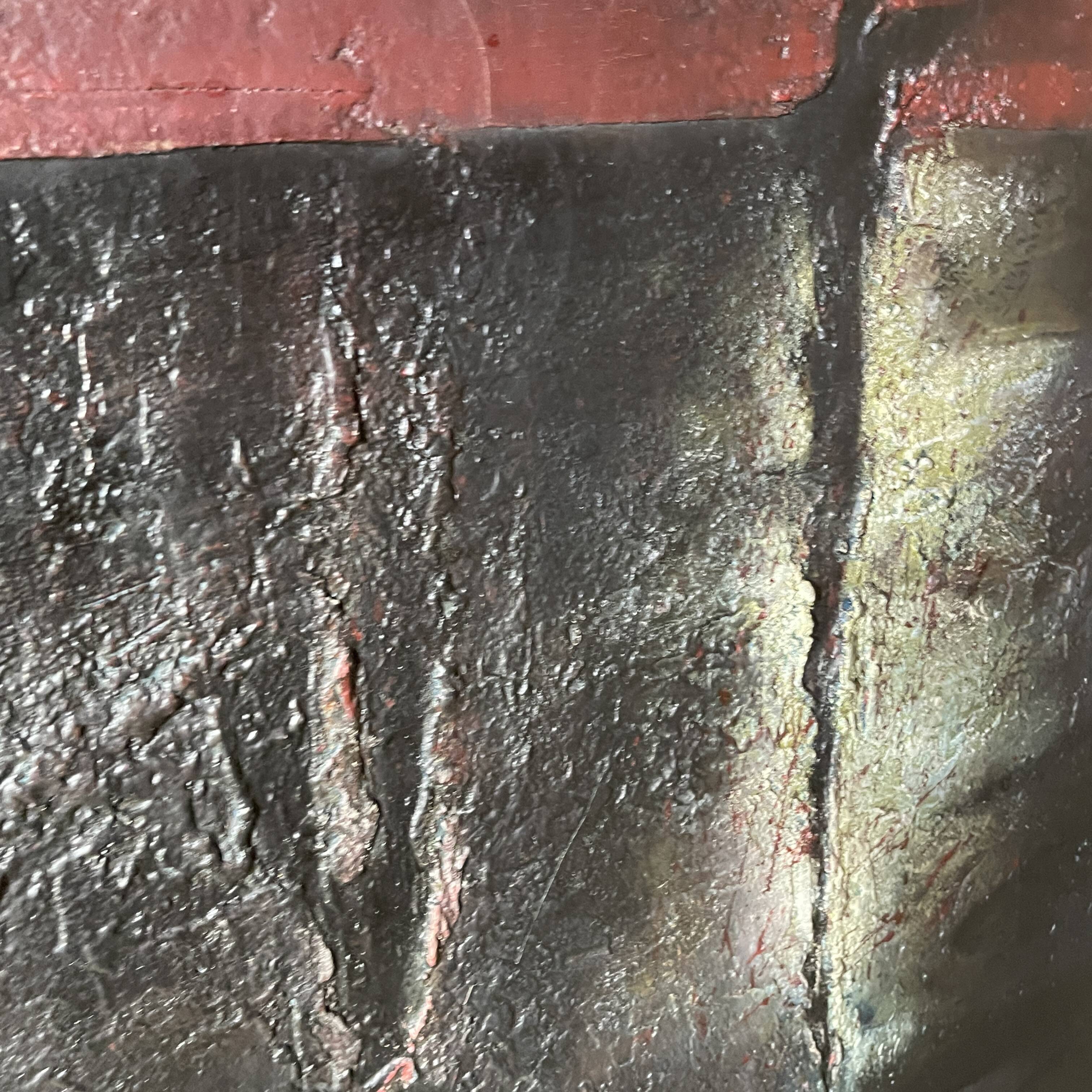 Belgian abstract painting, MACKOWIAK ERWIN "Tiss" painter oil on canvas, 1962