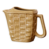 Earthenware pitcher, imitation straw
