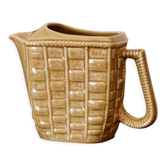 Earthenware pitcher, imitation straw