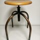 Set of 3 vintage stools of industrial style, medical office