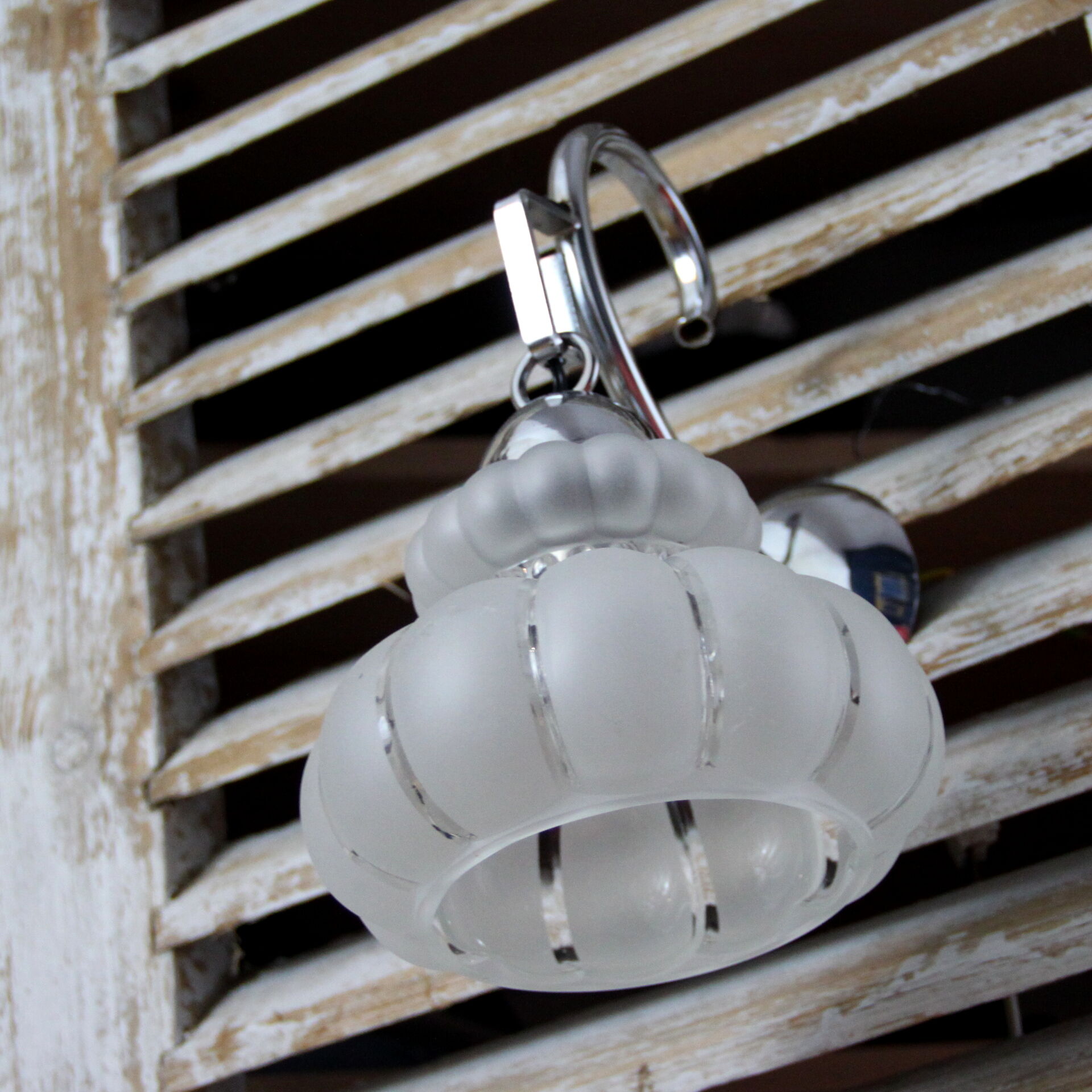 Wall light mounted Lantern old, glass and chrome