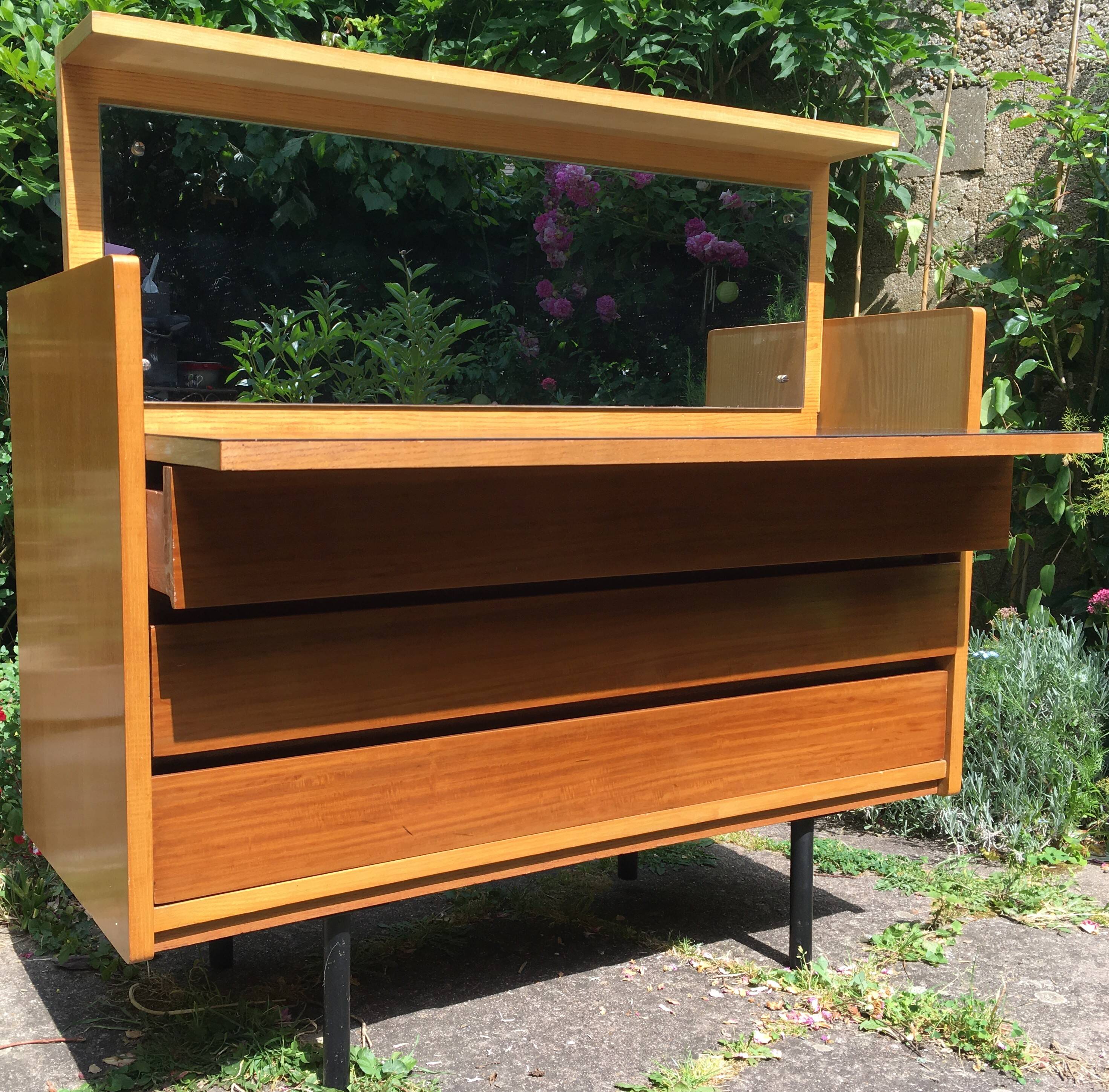 Dressing table - Chest of drawers by Joseph André Motte, Charron edition, 1954