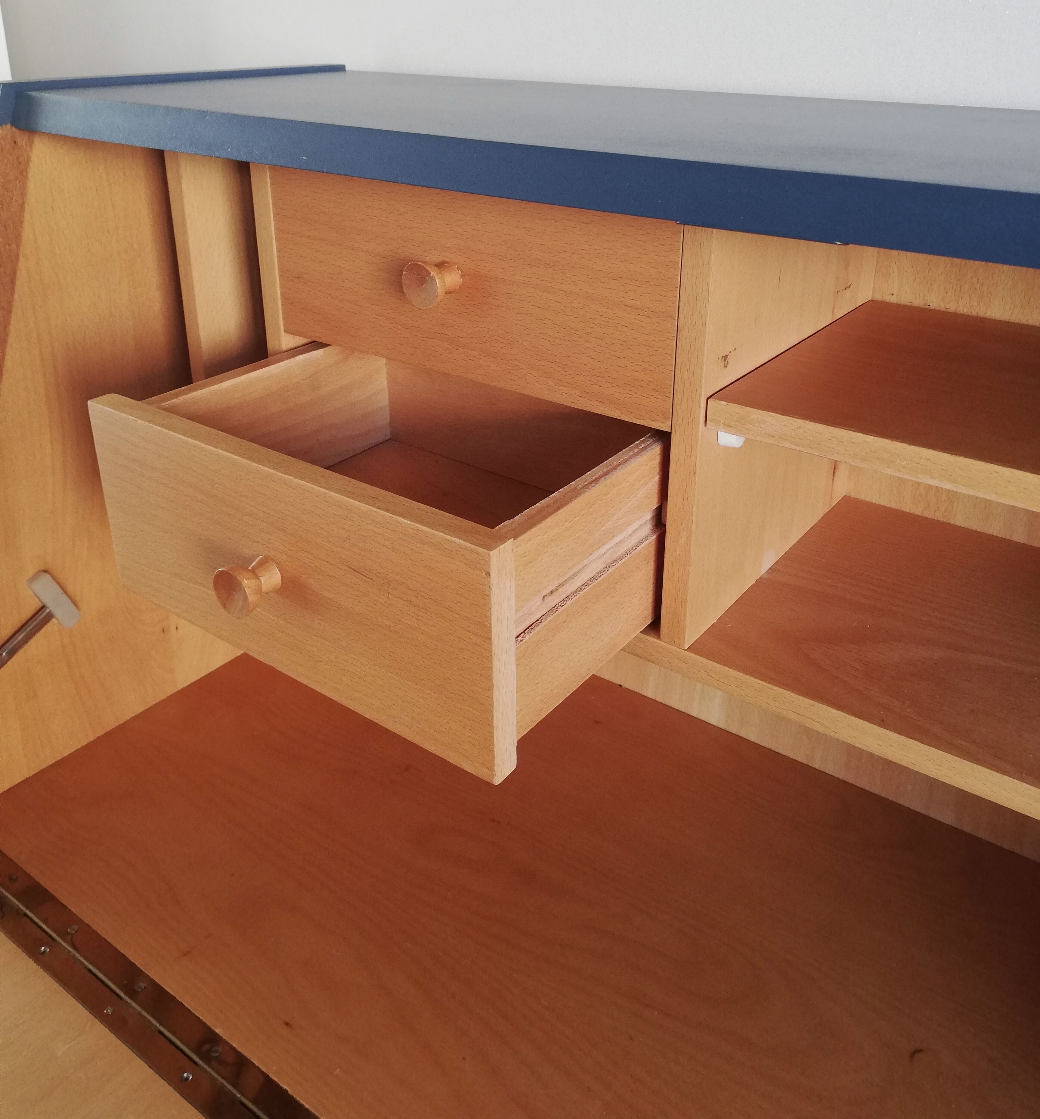 Writing desk 60s blue night