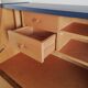 Writing desk 60s blue night