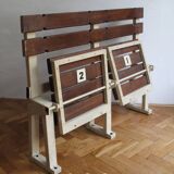 1970's Stadium bench, seat No. 1 and No. 2