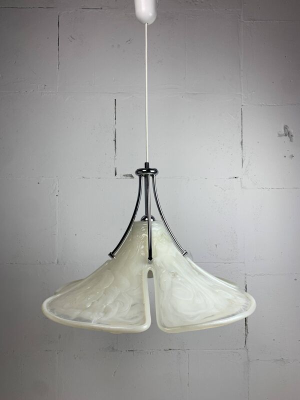 Lampe suspendue en forme de trèfle en acrylique de style Murano, Cosack Leuchten, années 1970