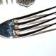 Series of 12 table forks in silver metal ercuis rocaille