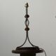 Mid-Century Leather and Iron Table Lamp by Jean-Pierre Ryckaert