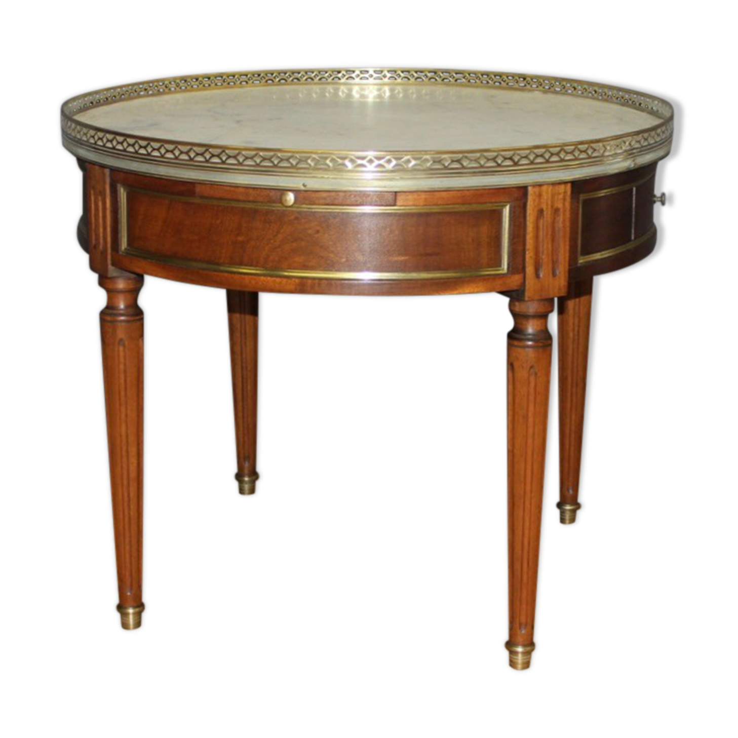 Coffee hot water bottle table in mahogany and brass XX