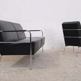 Leather sofa & armchair by Gunilla Allard 1990's