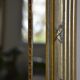 Large mirror with wooden gilded and carved frame.