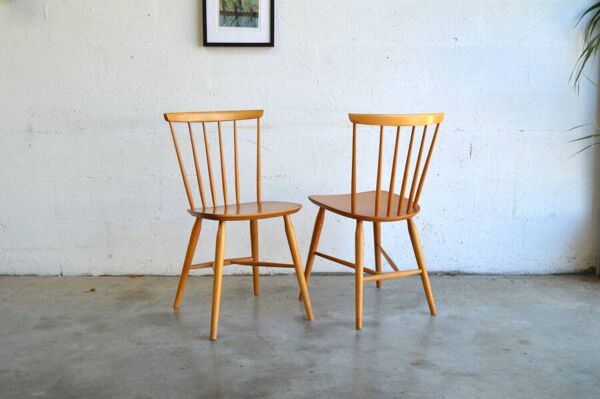 Série de quatre chaises vintage Frank Guille modèle Kandya