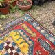 Vintage Caucasian Kazak carpet handmade USSR 1950 - wool on wool 255x120