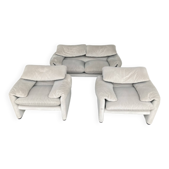 Maralunga set by Vico Magistretti for Cassina, 1985