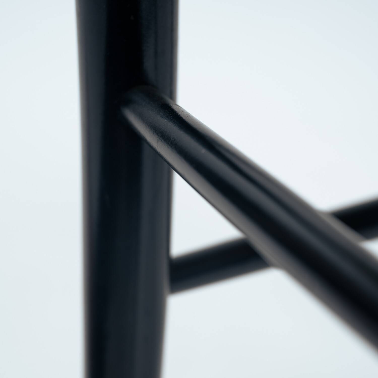 Chaises italiennes Chiavari en hêtre et paille noires, années 1950