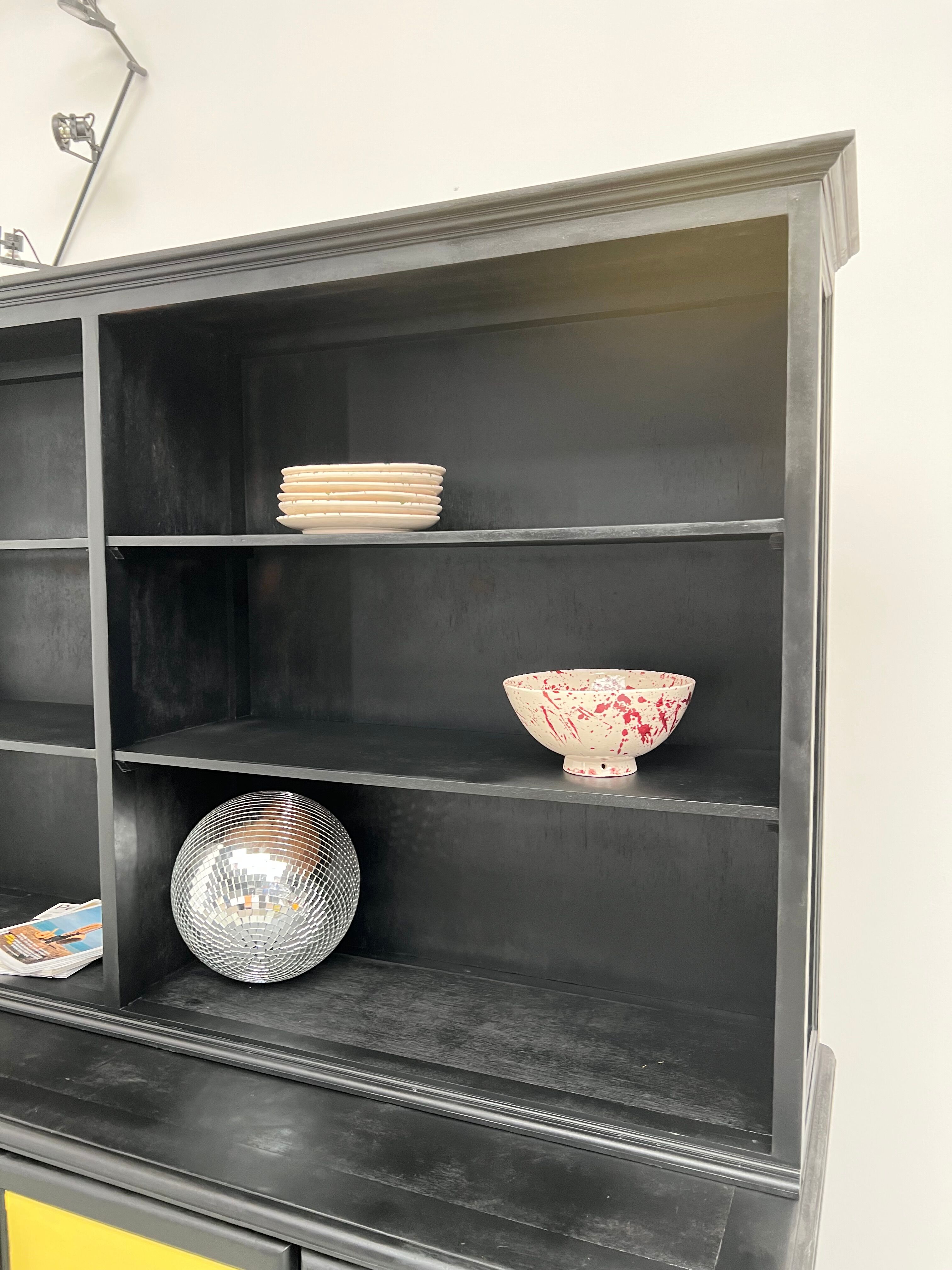 Sideboard 2 bodies, XXL format, old wooden school furniture