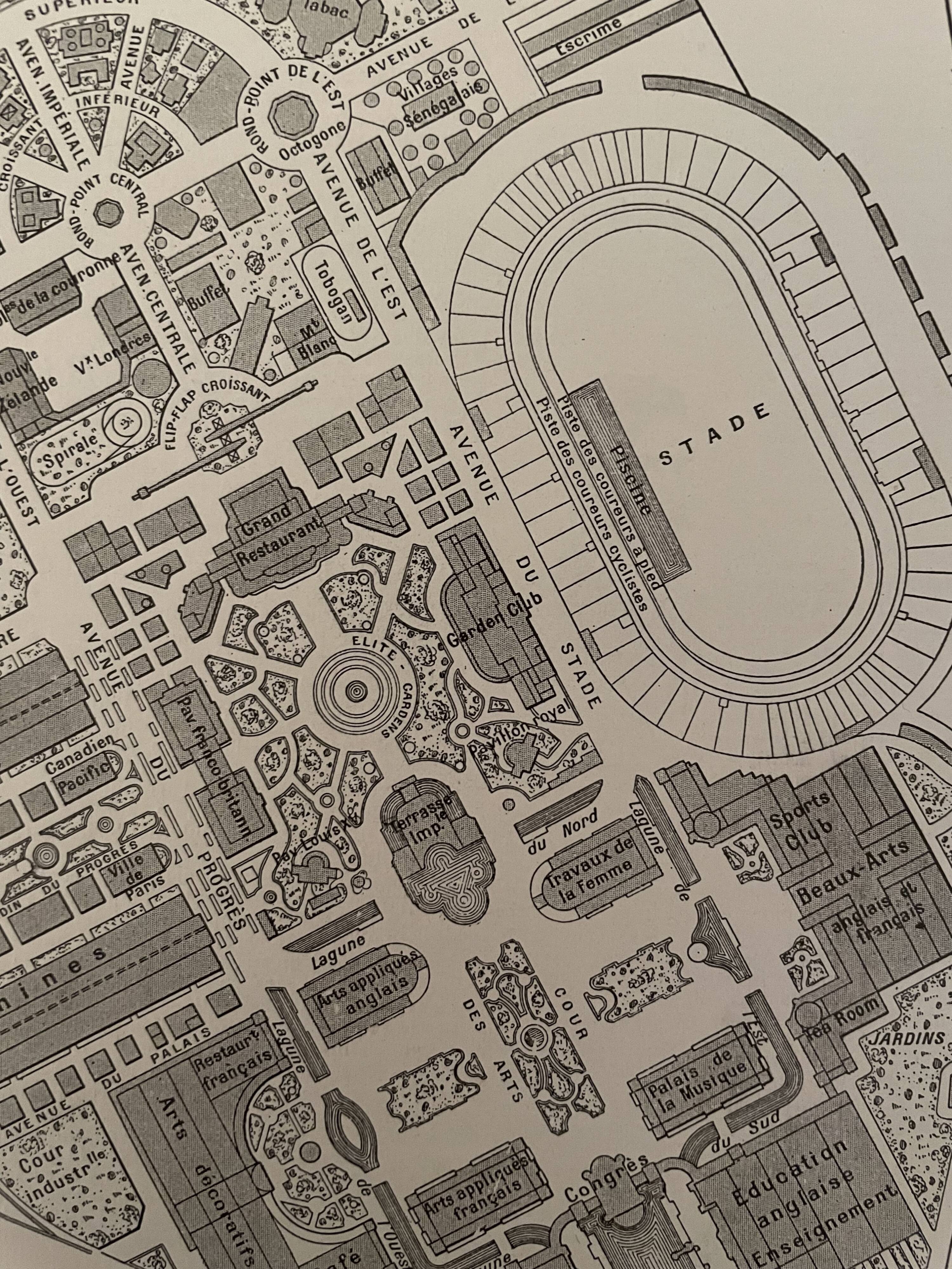 Lithograph plan of the Franco-British Exhibition of 1908