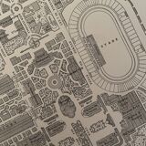 Lithograph plan of the Franco-British Exhibition of 1908