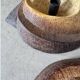 Vintage brutalist stoneware wall sconces, 1960s, set of 2